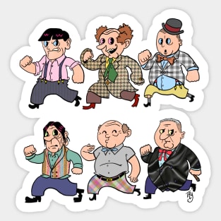 The 6 Three Stooges Sticker